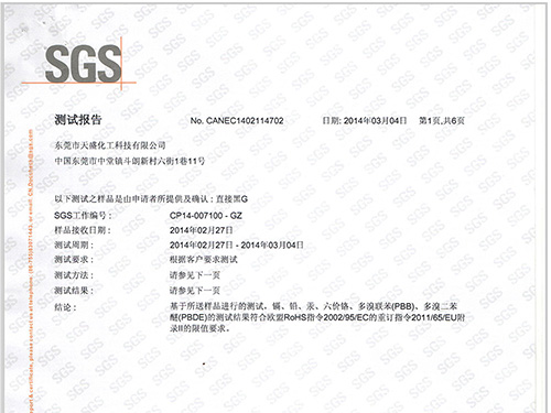直接黑G ROHS 检测报告 中文版